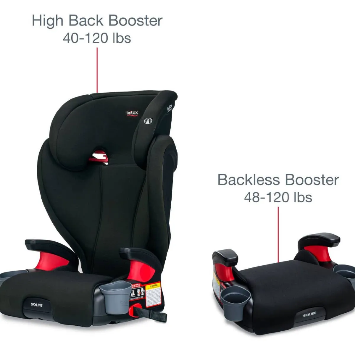 Car Seat Bases|High-Back Booster Seats-Britax Skyline Booster Seat Dusk