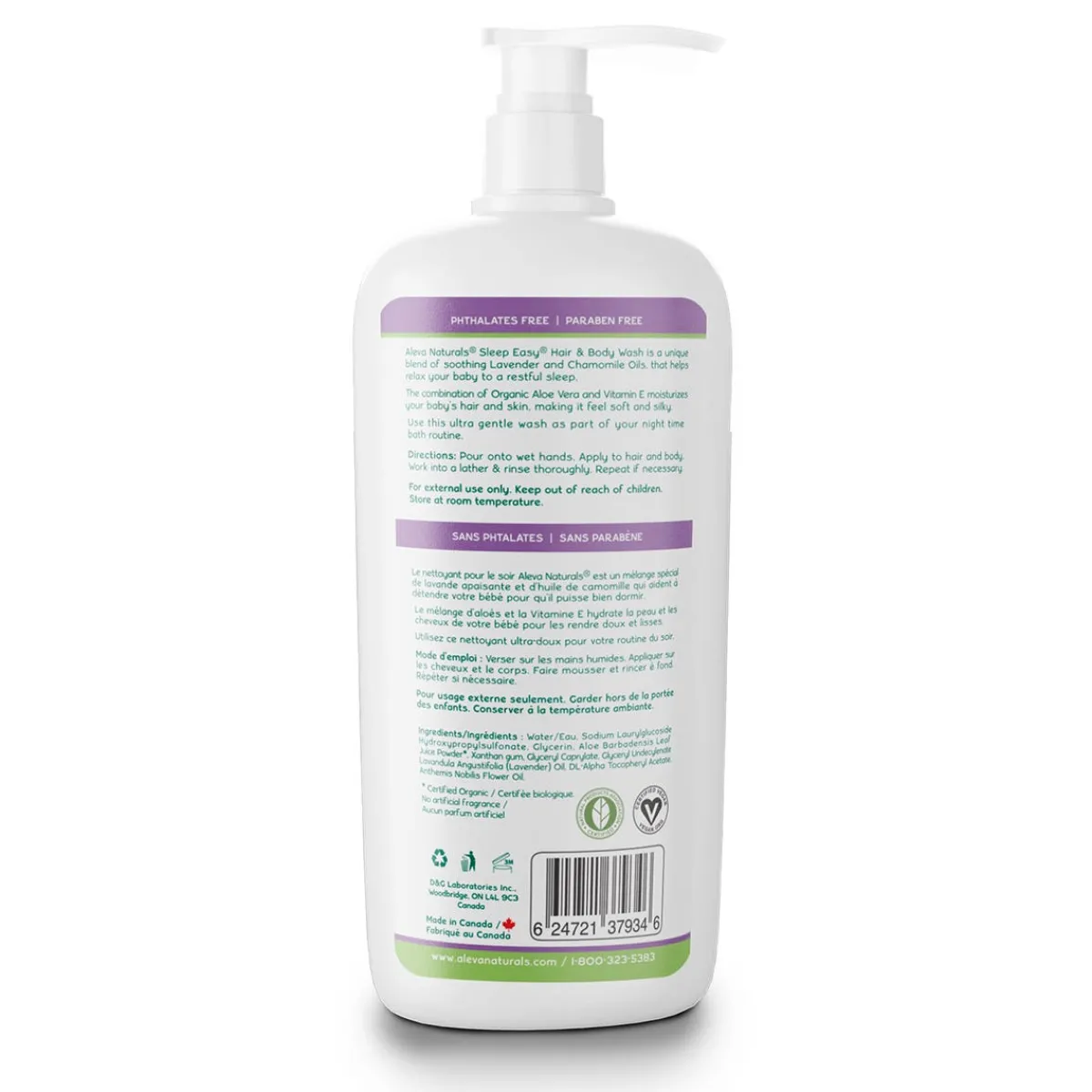 Infant Body Wash-Aleva Naturals Sleep Easy Baby Wash (240 mL)
