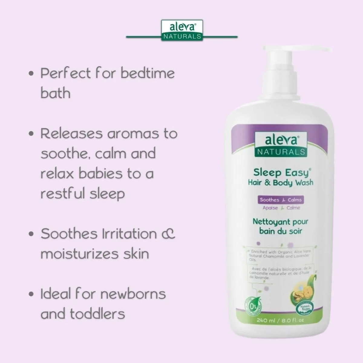 Infant Body Wash-Aleva Naturals Sleep Easy Baby Wash (240 mL)