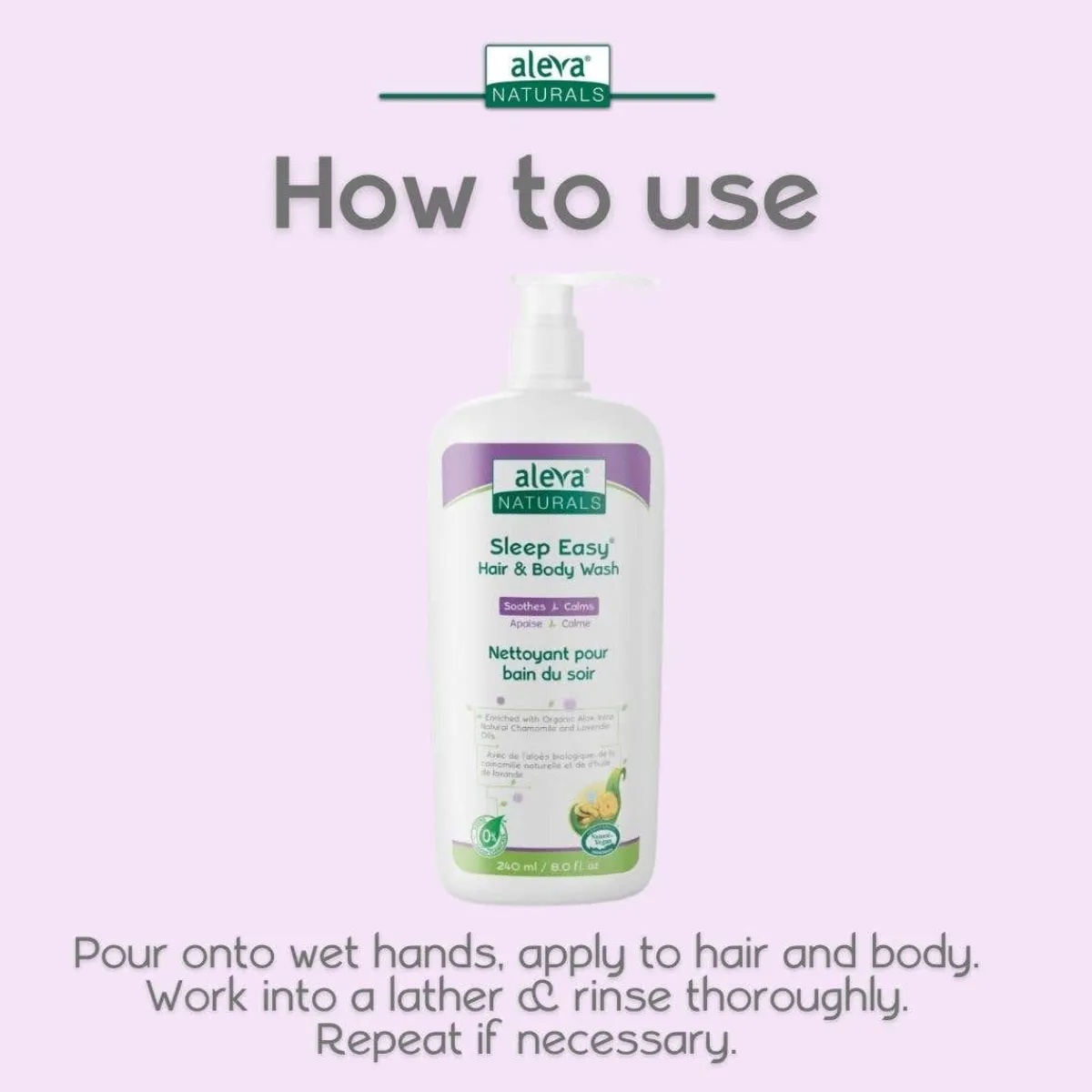 Infant Body Wash-Aleva Naturals Sleep Easy Baby Wash (240 mL)