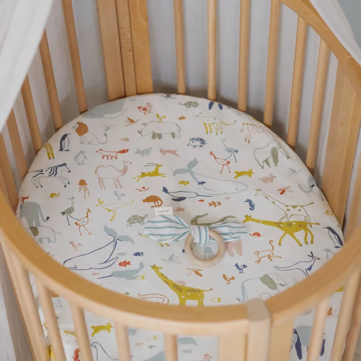 Oval Crib Bedding|Bassinet Sheets-Pehr Sleepi™ - Mini Fitted Sheet V3