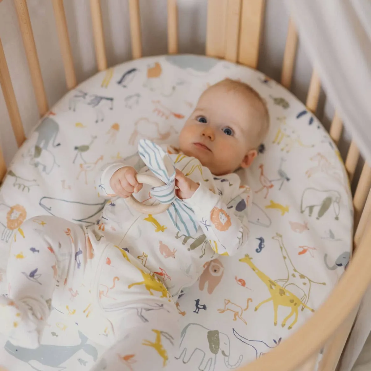 Oval Crib Bedding|Bassinet Sheets-Pehr Sleepi™ - Mini Fitted Sheet V3