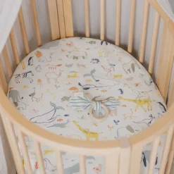 Oval Crib Bedding|Bassinet Sheets-Pehr Sleepi™ - Mini Fitted Sheet V3