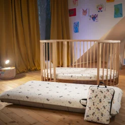 Oval Crib Bedding|Crib Fitted Sheets-Stokke Sleepi™ Bed Fitted Sheet V3 (Special Edition) Mickey Celebration