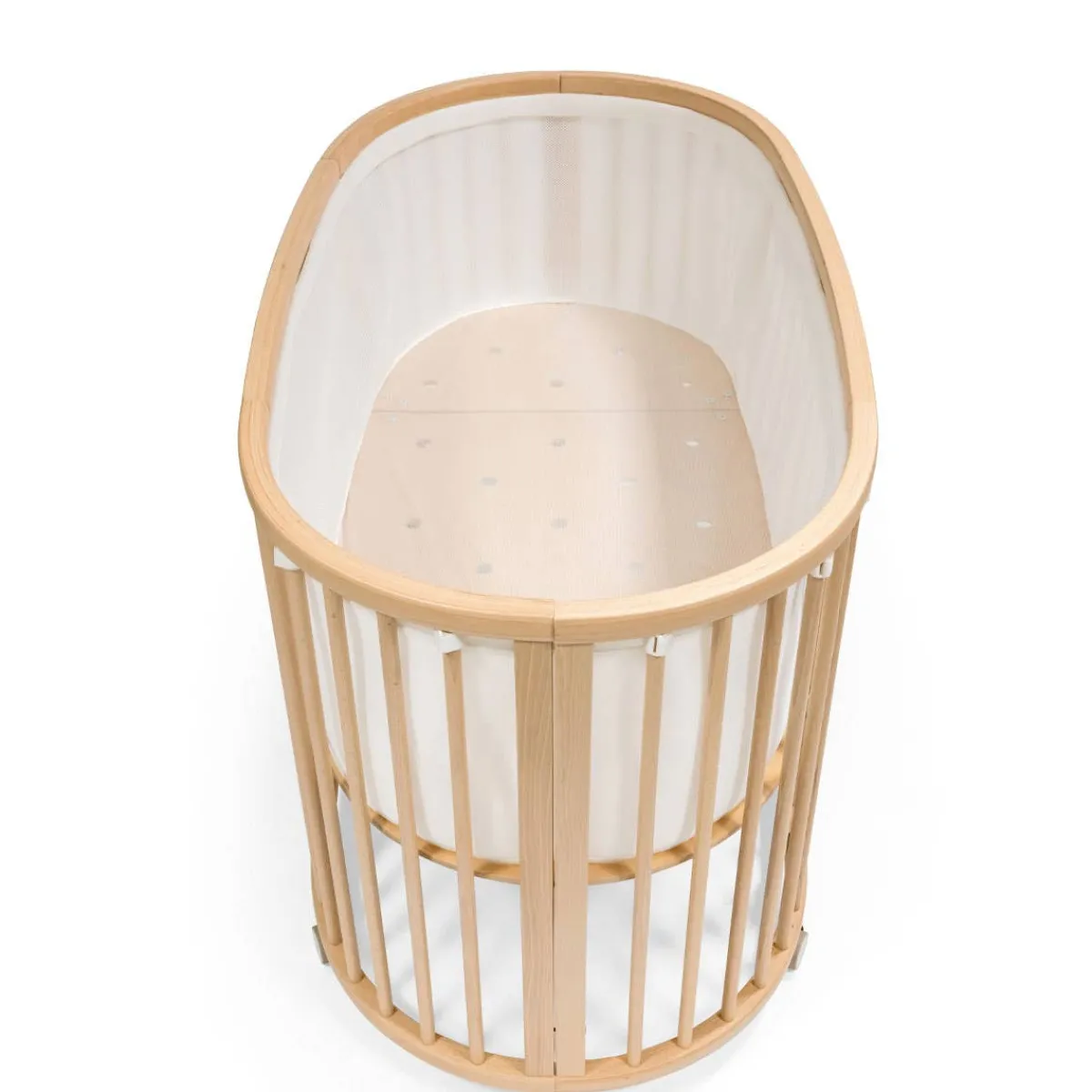 Oval Crib Bedding|Crib Bumpers-Stokke Sleepi™ Bed Mesh Liner White