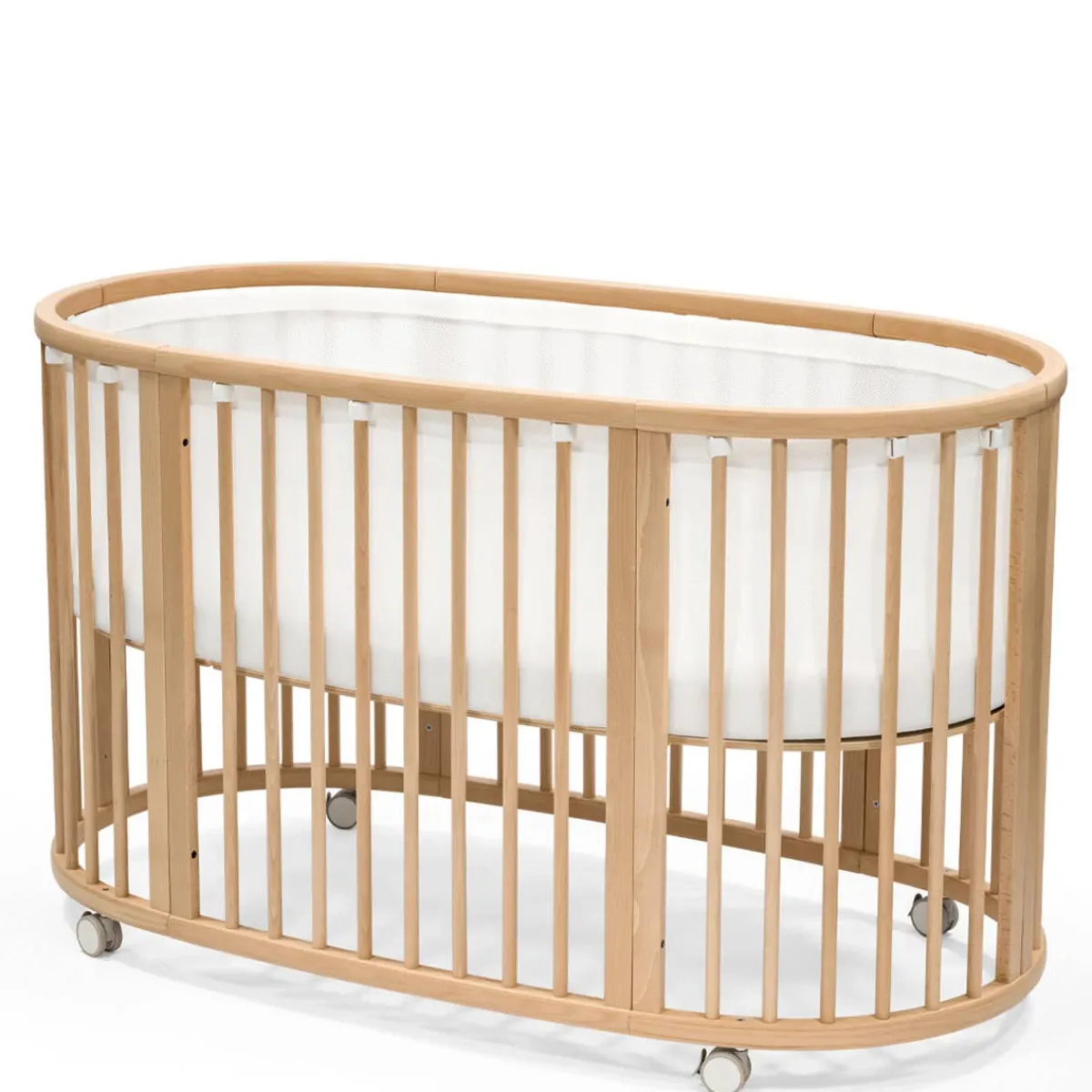 Oval Crib Bedding|Crib Bumpers-Stokke Sleepi™ Bed Mesh Liner White