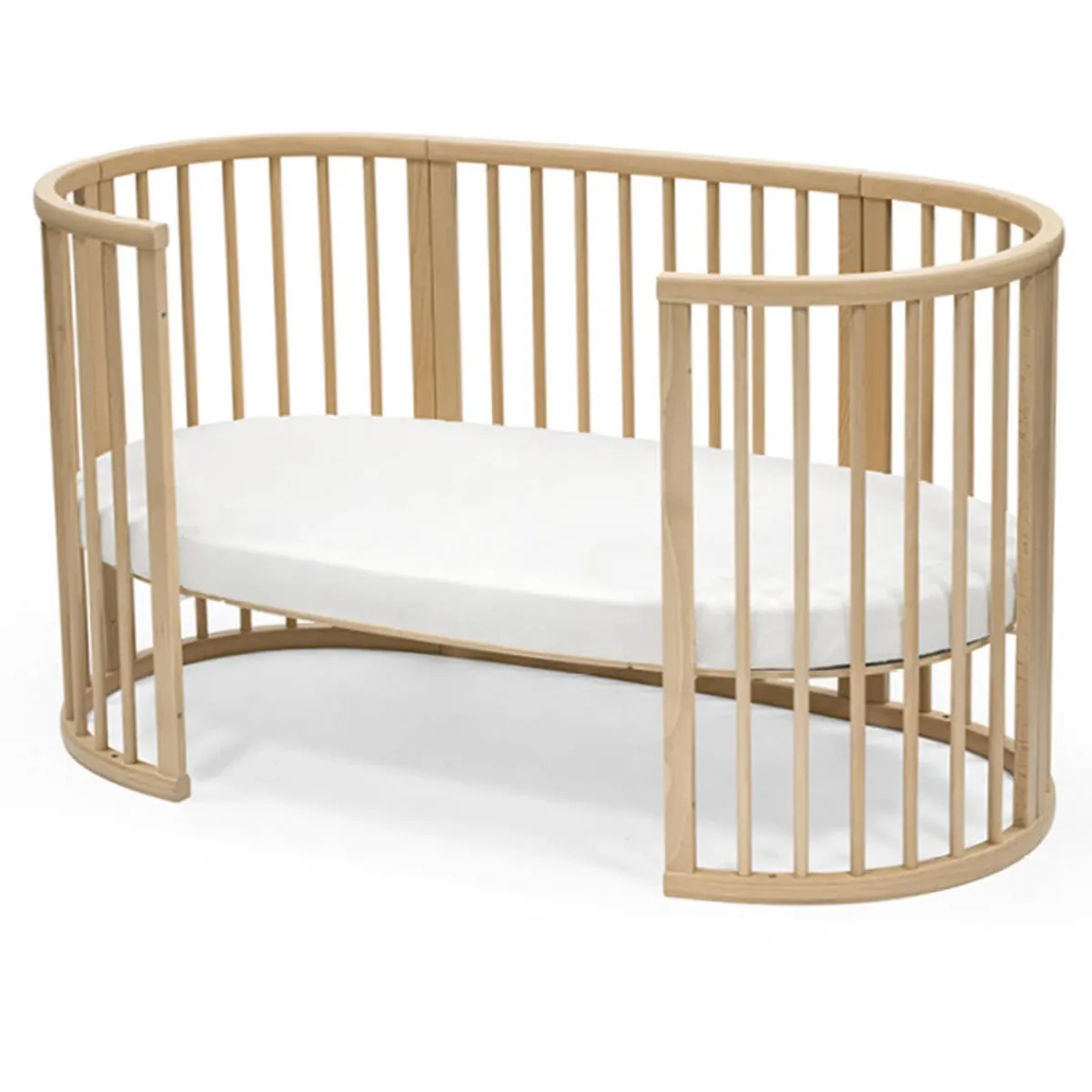 Crib Fitted Sheets-Stokke Sleepi™ Bed Organic Fitted Sheet V3 White