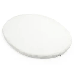 Oval Crib Bedding-Stokke Sleepi™ Mini Organic Fitted Crib Sheet V3 White