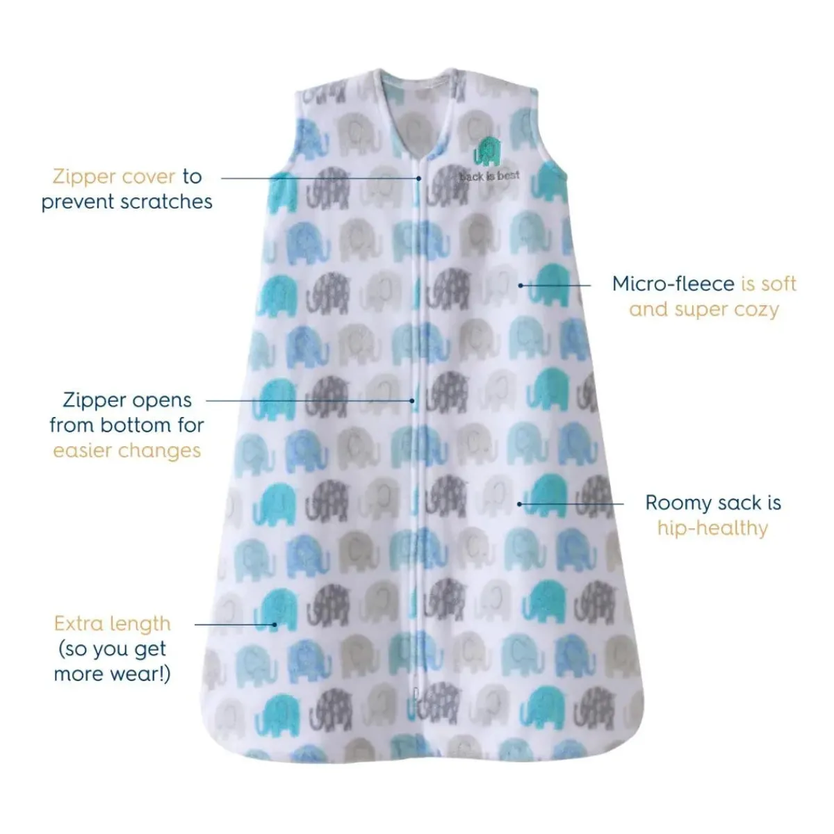 Sleep Sacks + Wraps-Halo SleepSack Wearable Blanket - Micro-Fleece