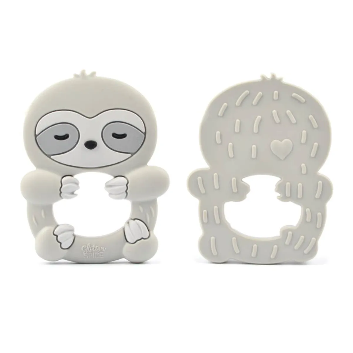 Teethers|Pacifiers + Clips-Glitter & Spice Sloth Teether with Clip