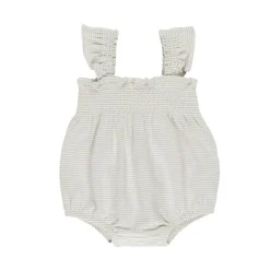 Rompers-Quincy Mae Smocked Ruffle Sleeve Romper