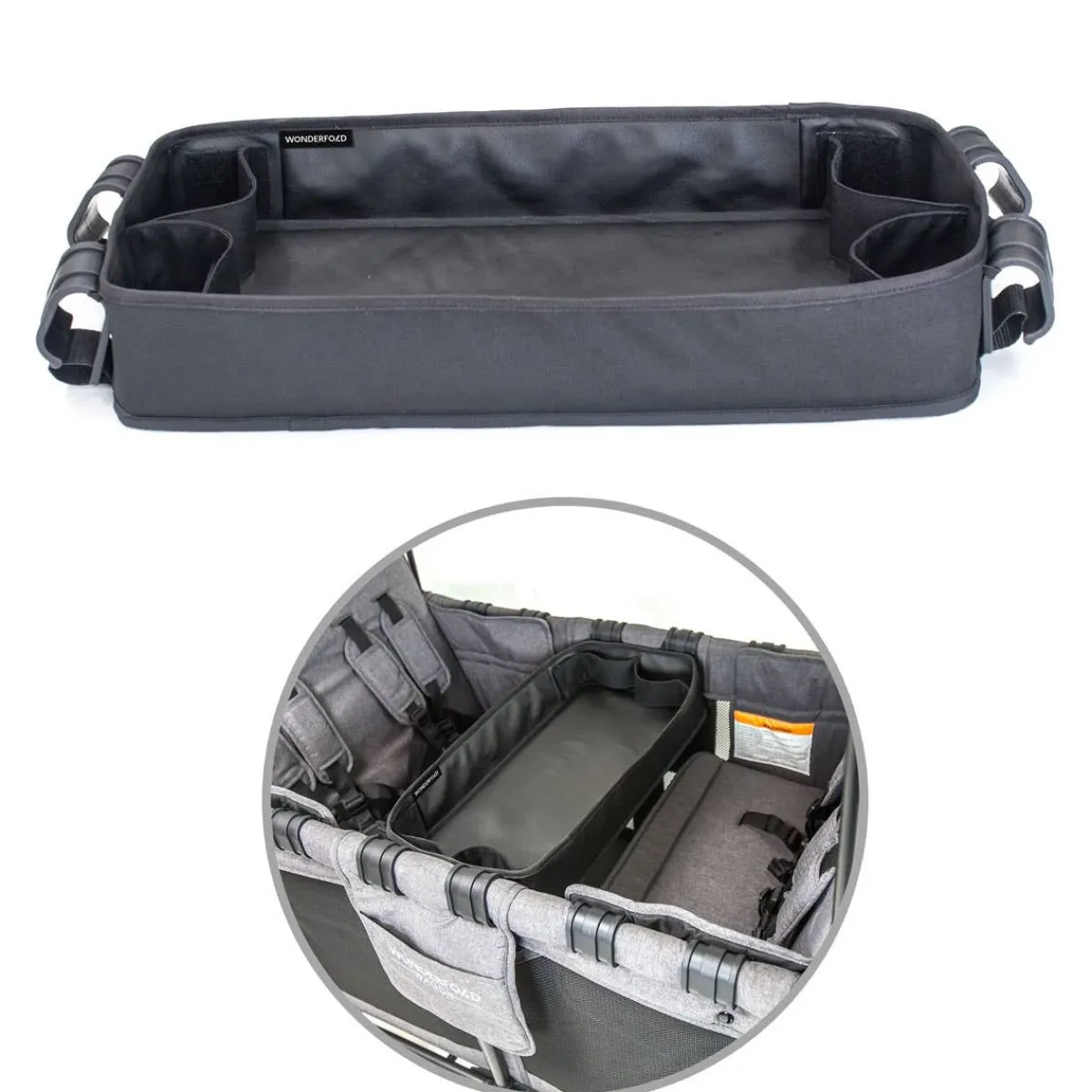 Stroller Accessories-WonderFold Snack Tray with 4-Cup Holders (W4 Series)