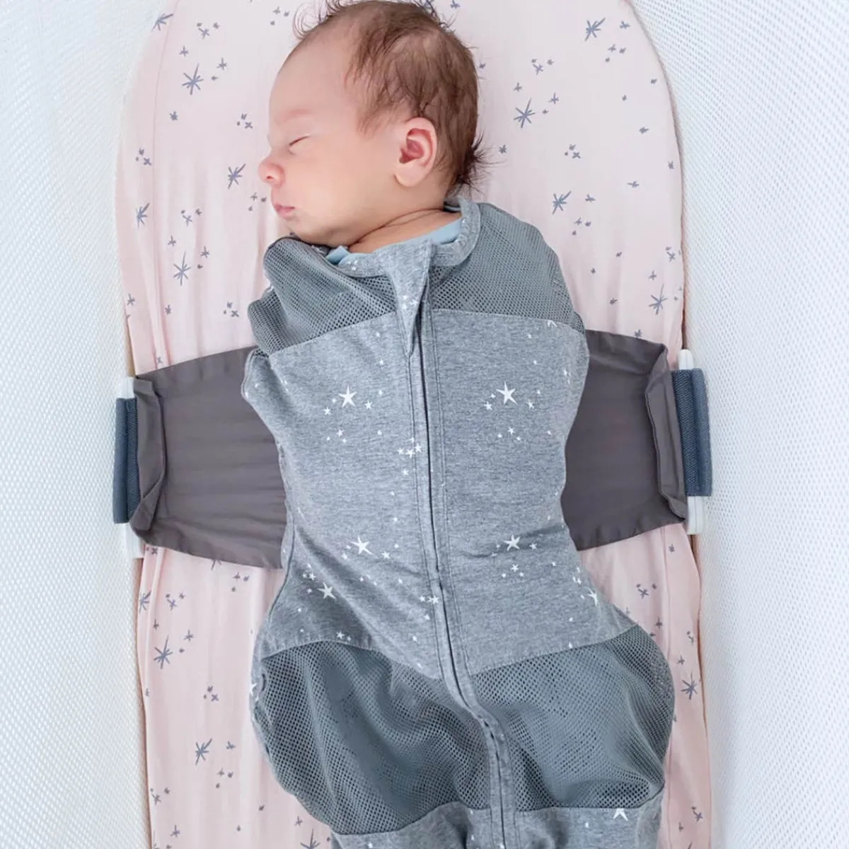 Sleep Sacks + Wraps-Happiest Baby SNOO Sack (Stars) Grey Melange
