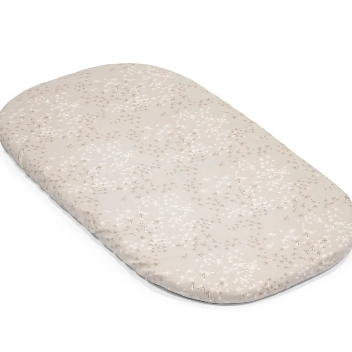 Bassinet Sheets|Crib Fitted Sheets-Stokke Snoozi™ Fitted Sheet Dandelion Beige/Vanilla Cream
