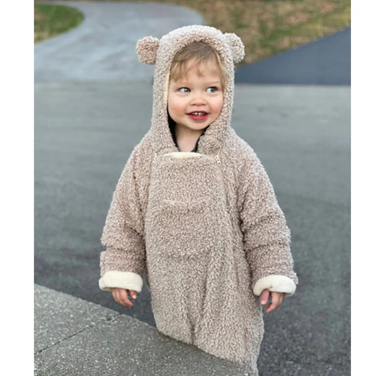 Snowsuits-7AM Enfant Snowsuit Bebe (Teddy) Oatmeal