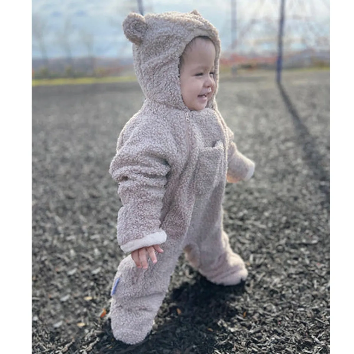 Snowsuits-7AM Enfant Snowsuit Bebe (Teddy) Oatmeal