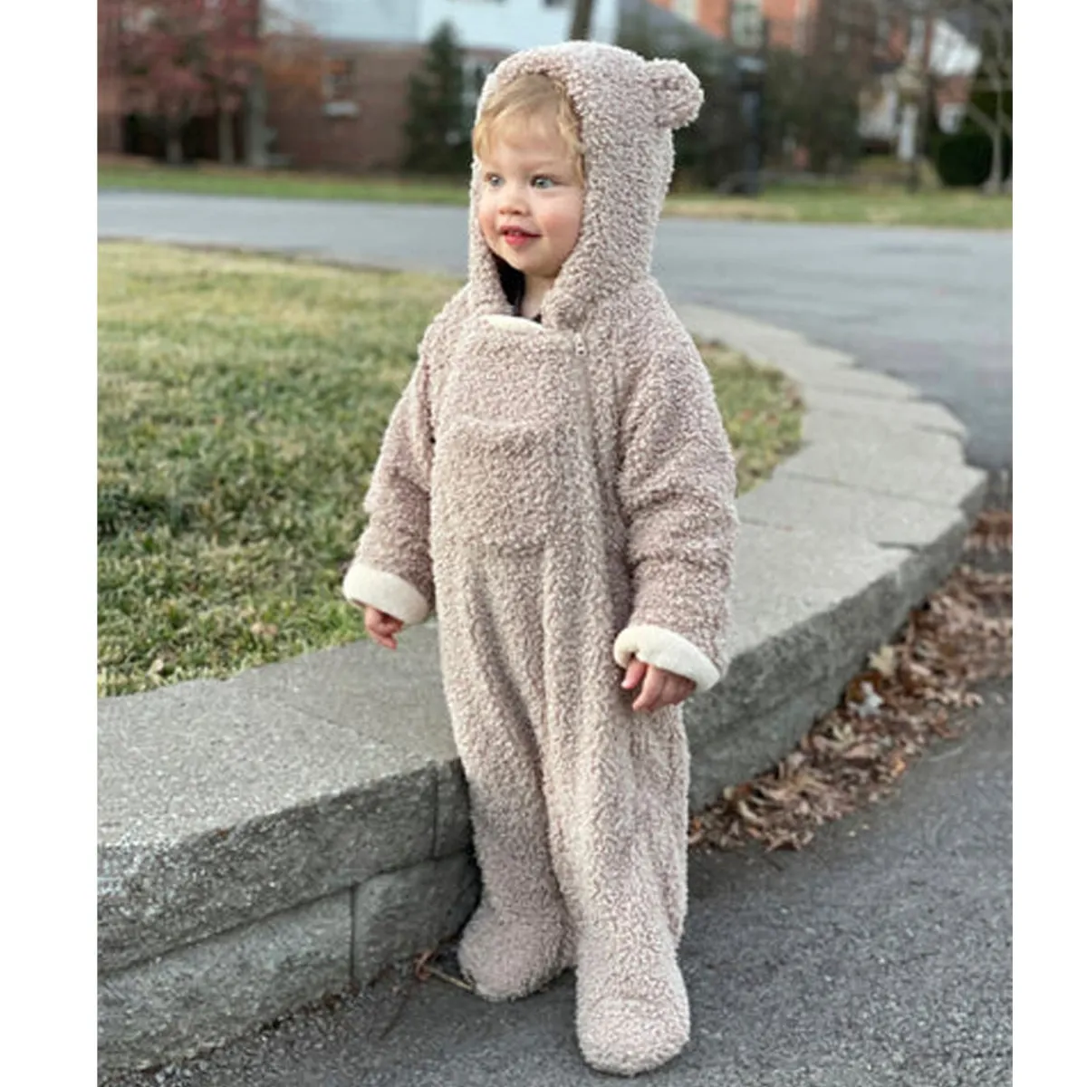 Snowsuits-7AM Enfant Snowsuit Bebe (Teddy) Oatmeal