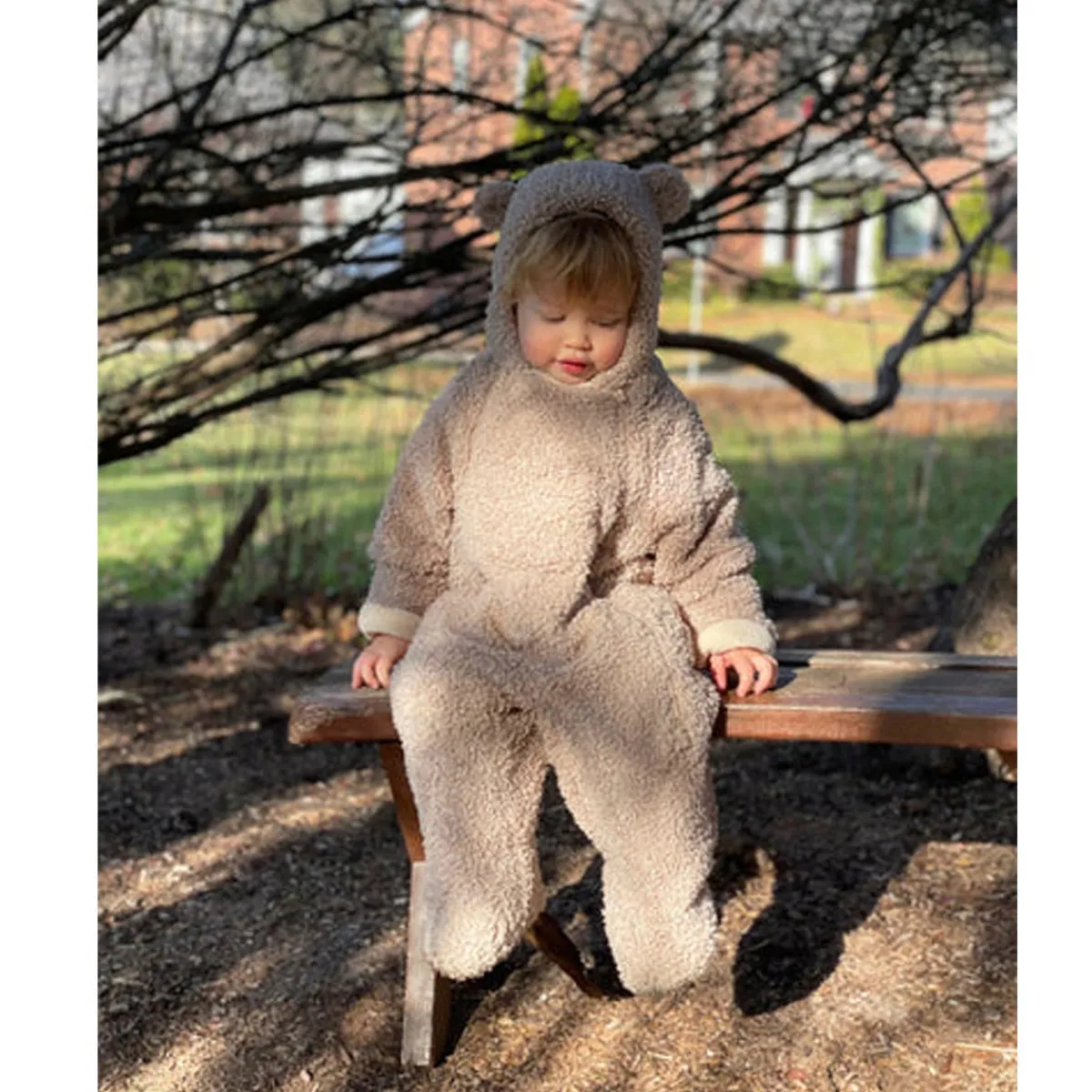 Snowsuits-7AM Enfant Snowsuit Bebe (Teddy) Oatmeal