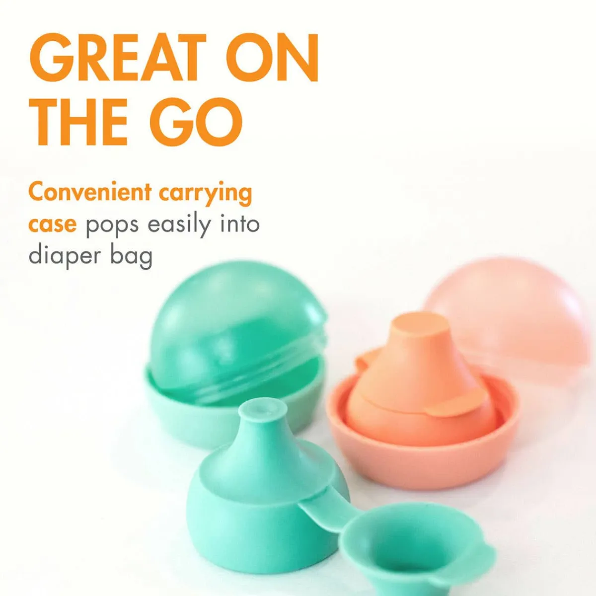 Sippy Cups + Straw Cups|Nipples + Bottle Accessories-Boon Inc. Snug Bottle Topper with Cases (2 Pack)