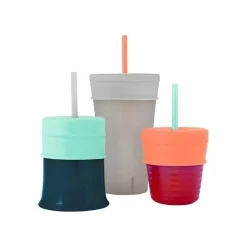 Kids Drinkware|Baby Food Feeders-Boon Inc. Snug Straw with Cup