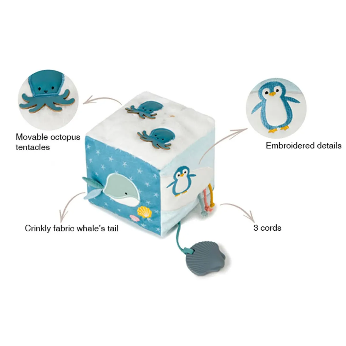 Play + Learn Toys|Blocks + Shape Sorters-Little Big Friends Soft Activity Cube