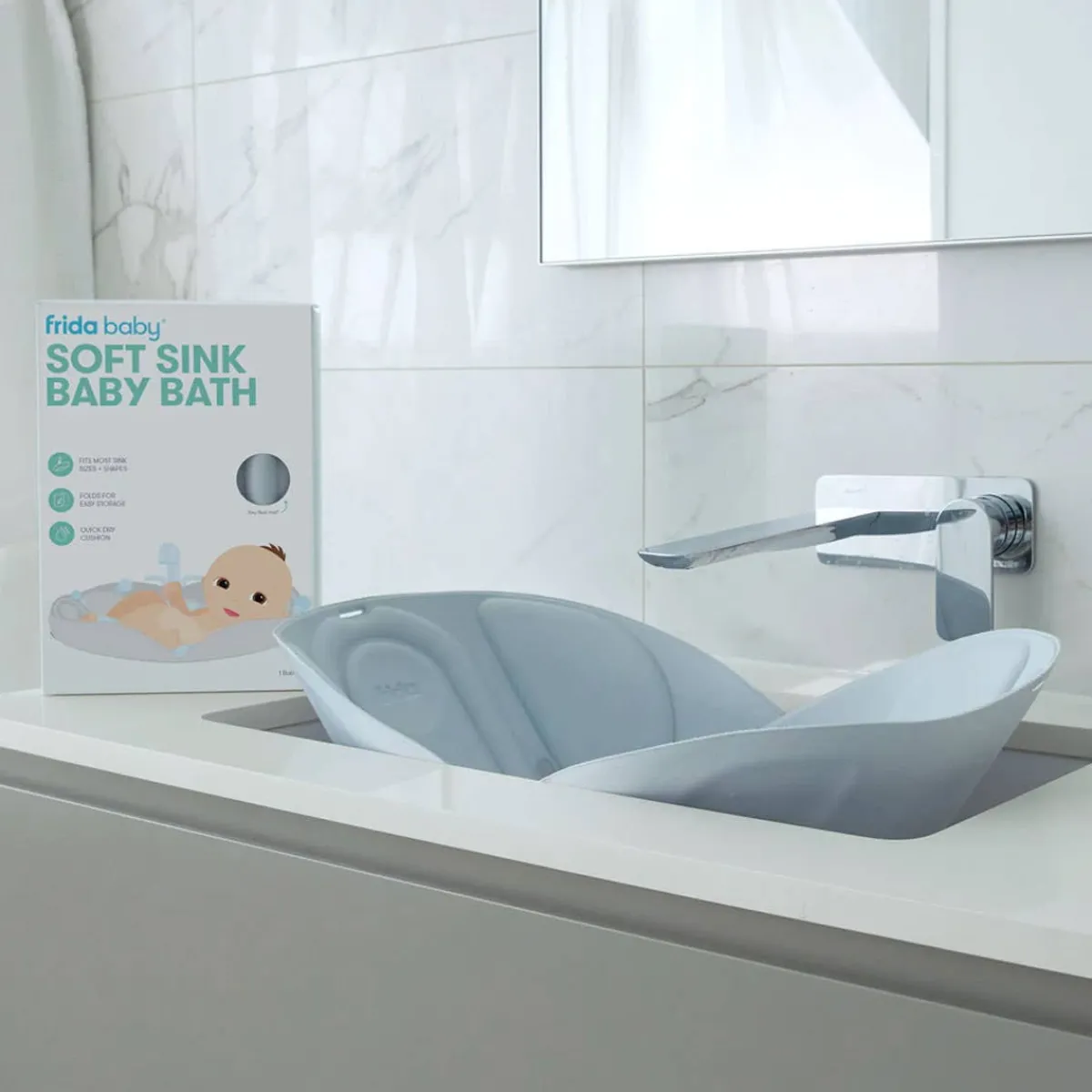 Sink Liners + Bath Dividers-Fridababy Soft Sink Baby Bath