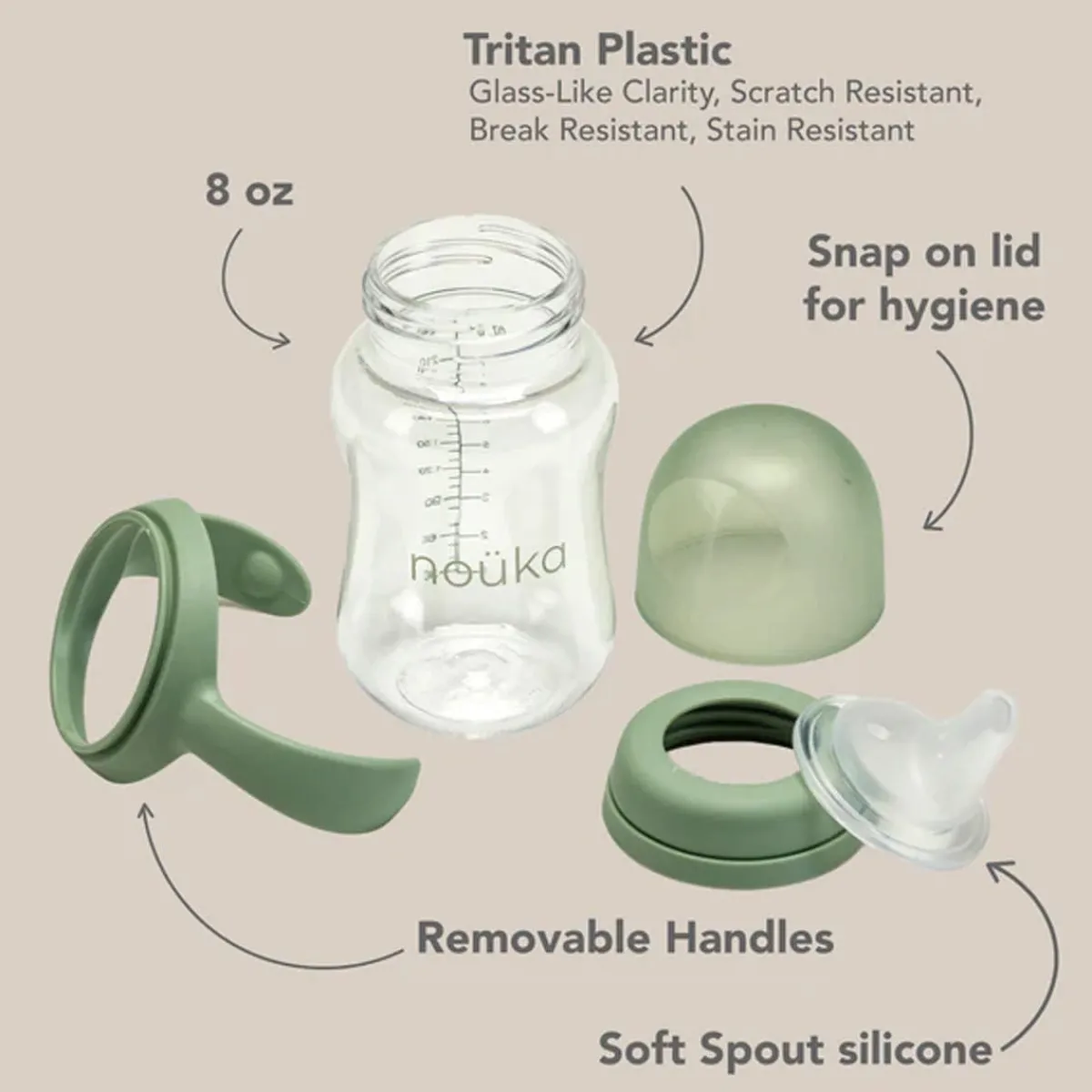 Kids Drinkware|Sippy Cups + Straw Cups-Nouka Soft Spout Sippy Cup