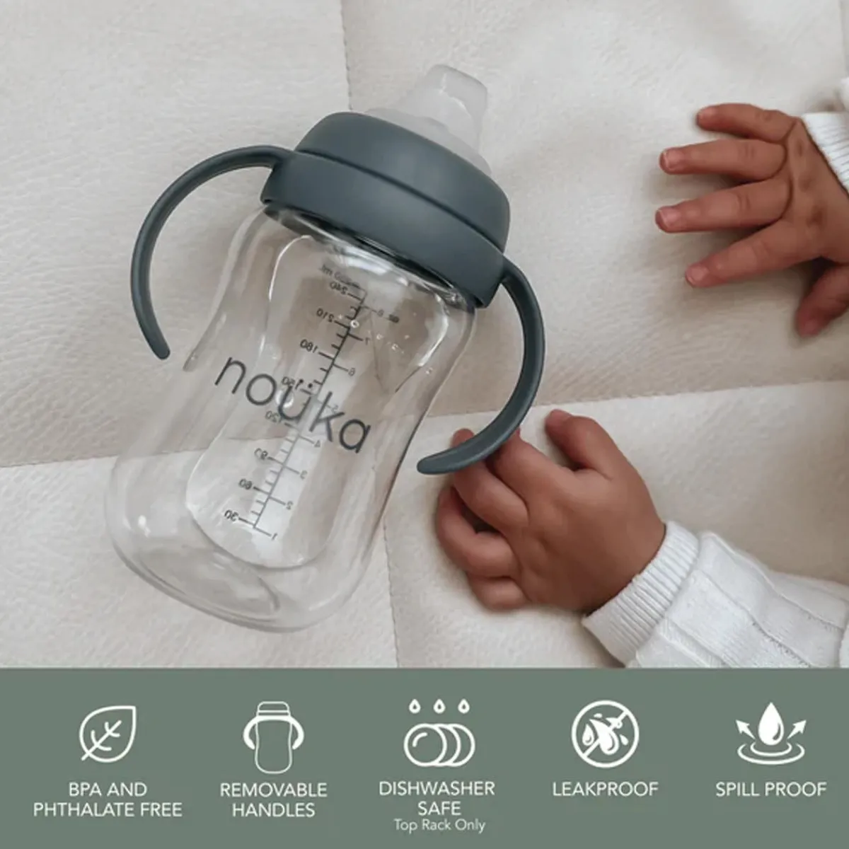 Kids Drinkware|Sippy Cups + Straw Cups-Nouka Soft Spout Sippy Cup