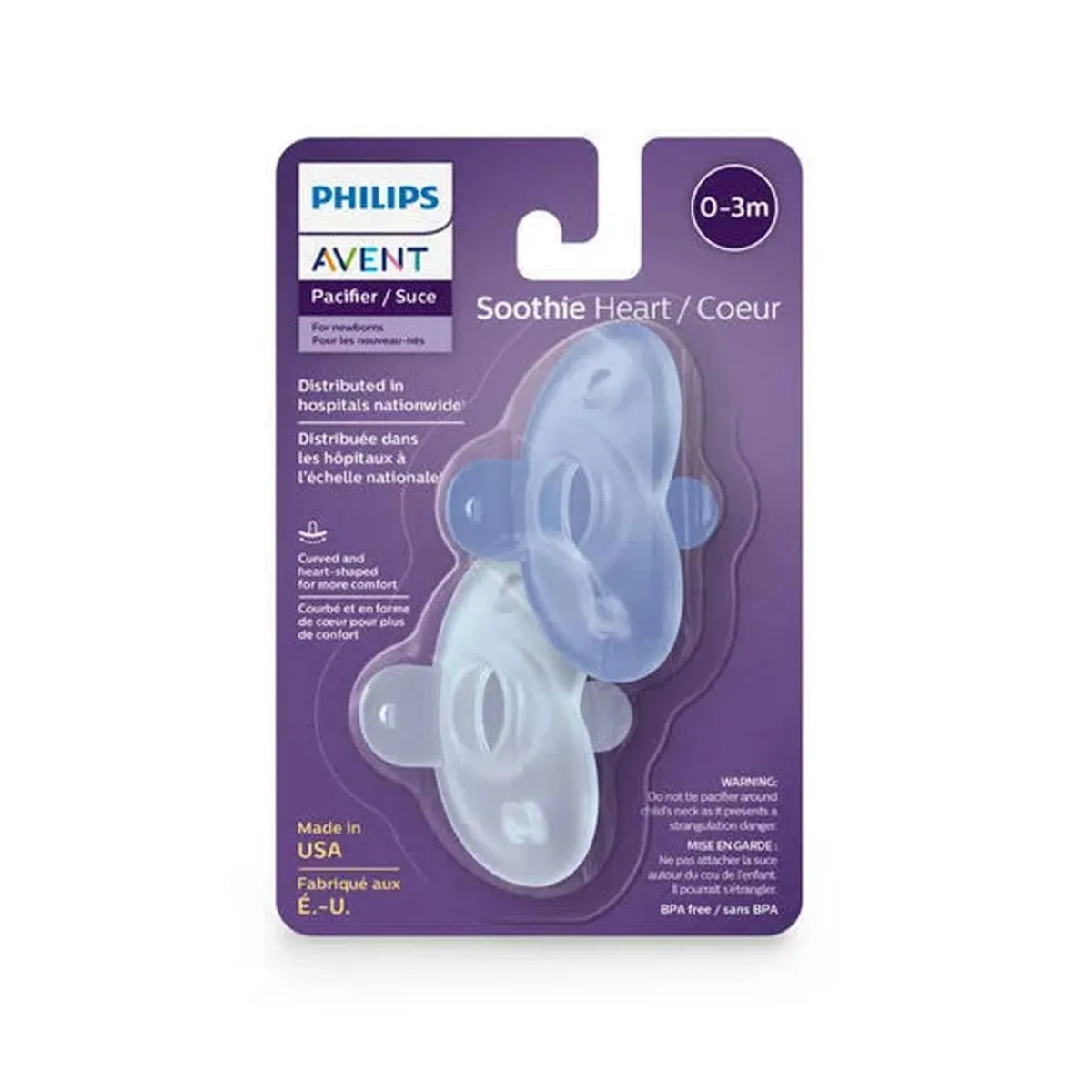 Pacifiers + Clips-Philips Avent Soothie Heart (2 Pack)