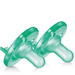 Pacifiers + Clips-Philips Avent Soothie 3M+ (2 Pack) Green