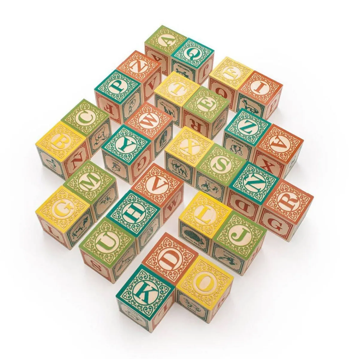 Wooden Toys|Blocks + Shape Sorters-Uncle Goose Spanish ABC Blocks