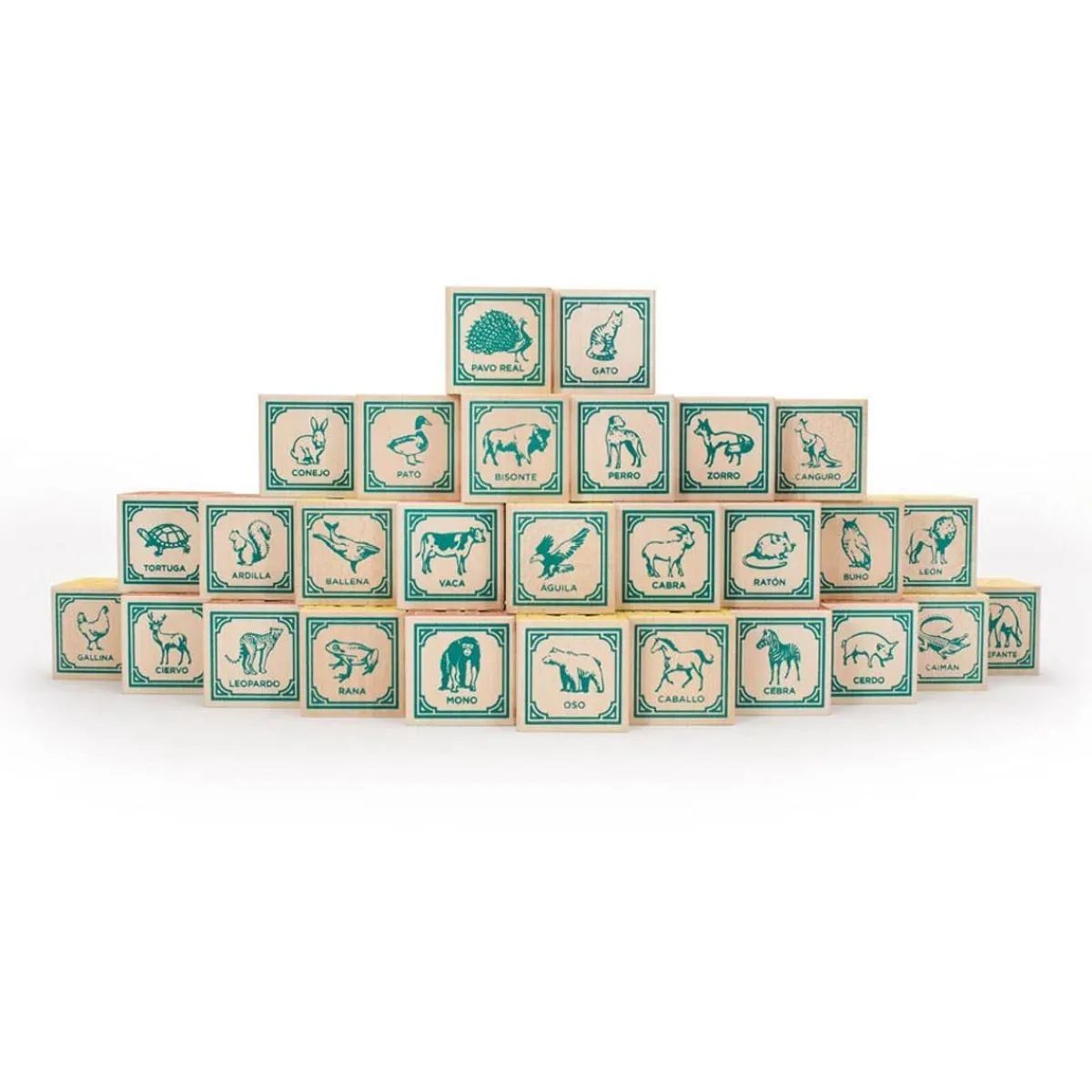 Wooden Toys|Blocks + Shape Sorters-Uncle Goose Spanish ABC Blocks