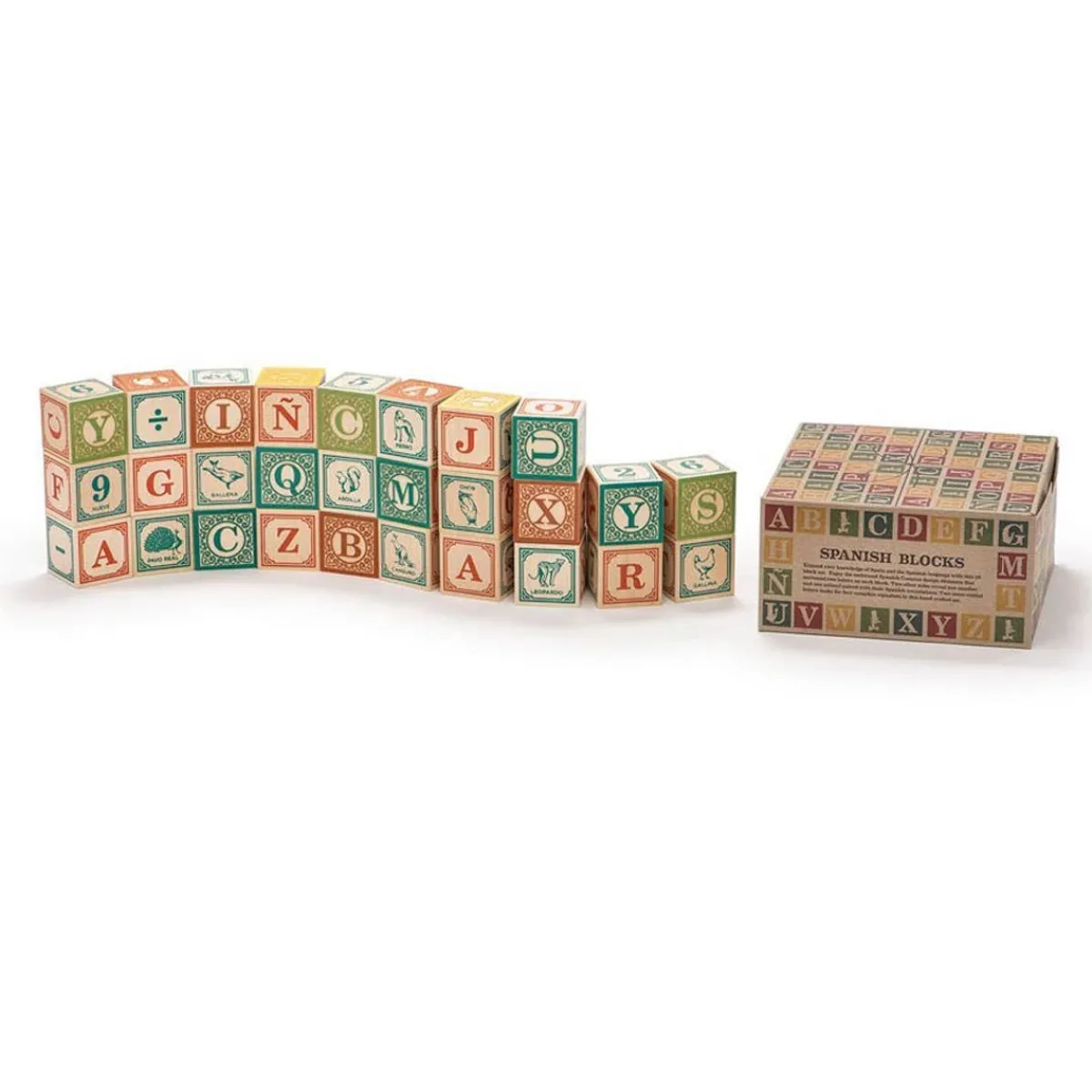 Wooden Toys|Blocks + Shape Sorters-Uncle Goose Spanish ABC Blocks