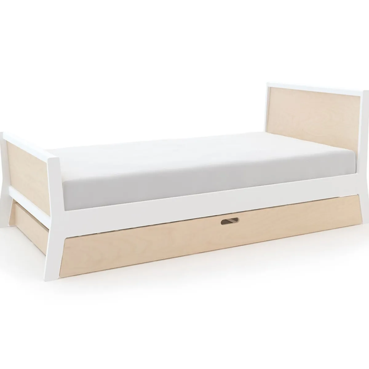 Twin Beds + Trundles-Oeuf Sparrow Trundle Bed