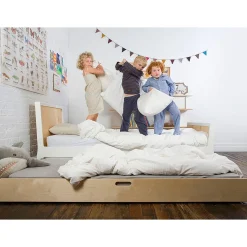 Twin Beds + Trundles-Oeuf Sparrow Trundle Bed