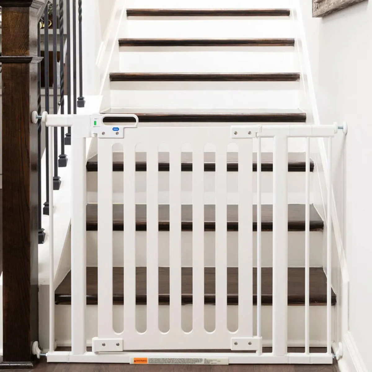 Baby Gates + Babyproofing-QDos Spectrum Pressure Mount Gate White