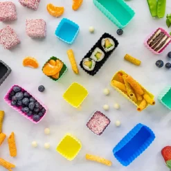 Kids Bento Boxes|Feeding Sets-MontiiCo Square Bento Cups (3 Pack)