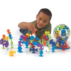 Play + Learn Toys|Bath Toys-Fat Brain Toys Squigz Deluxe Set