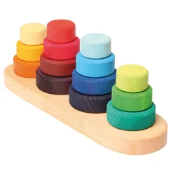 Wooden Toys|Stack + Nest Toys-Grimm's Stacking Fabuto Tower