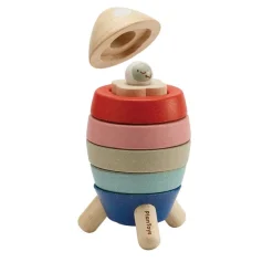 Wooden Toys|Stack + Nest Toys-Plantoys Stacking Rocket