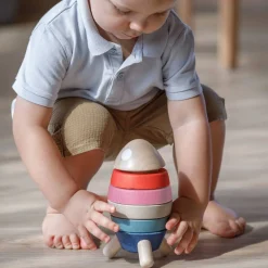 Wooden Toys|Stack + Nest Toys-Plantoys Stacking Rocket