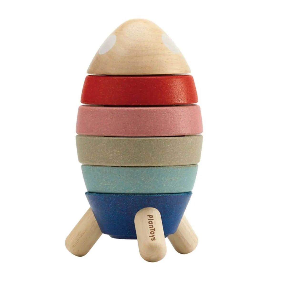Wooden Toys|Stack + Nest Toys-Plantoys Stacking Rocket