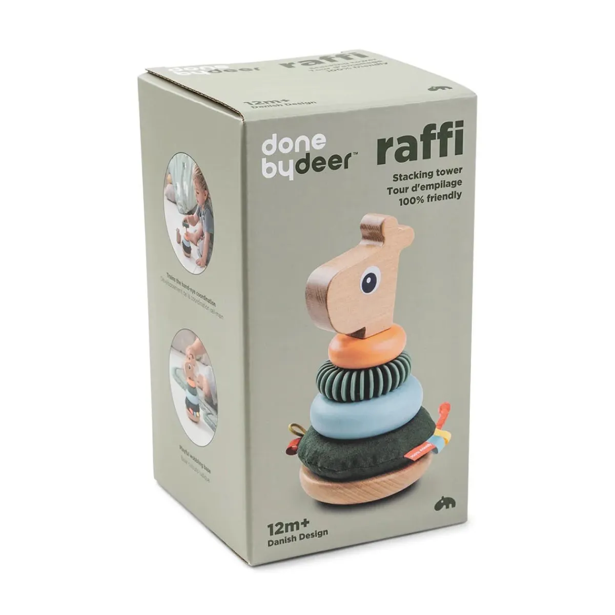 Wooden Toys|Stack + Nest Toys-Done By Deer Stacking Tower Raffi
