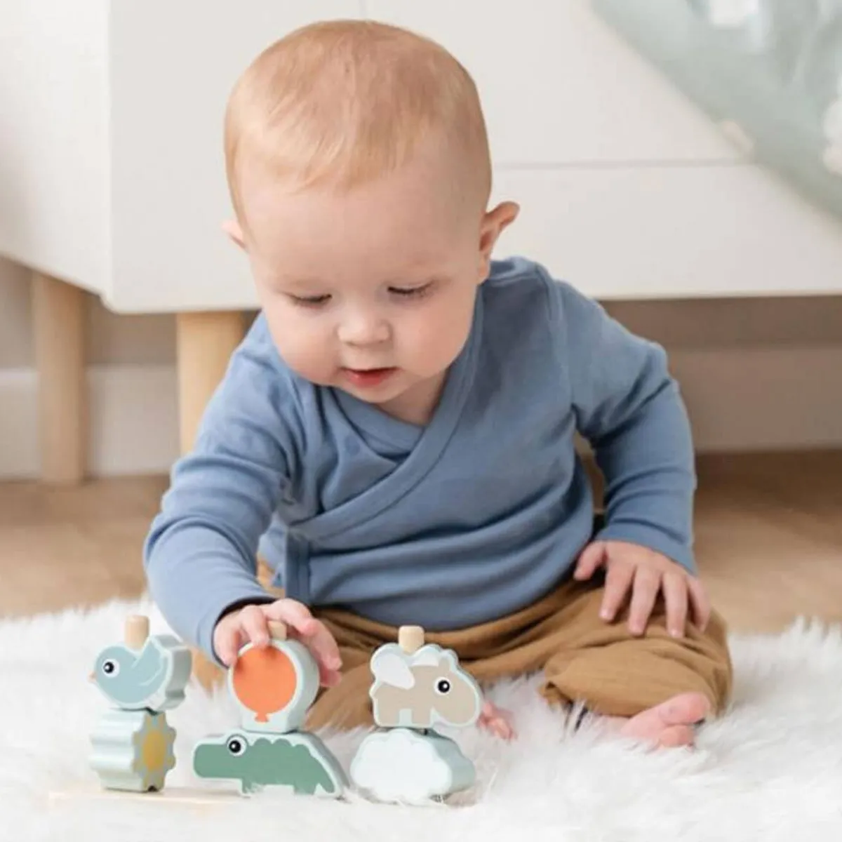 Wooden Toys|Stack + Nest Toys-Done By Deer Stacking Toy