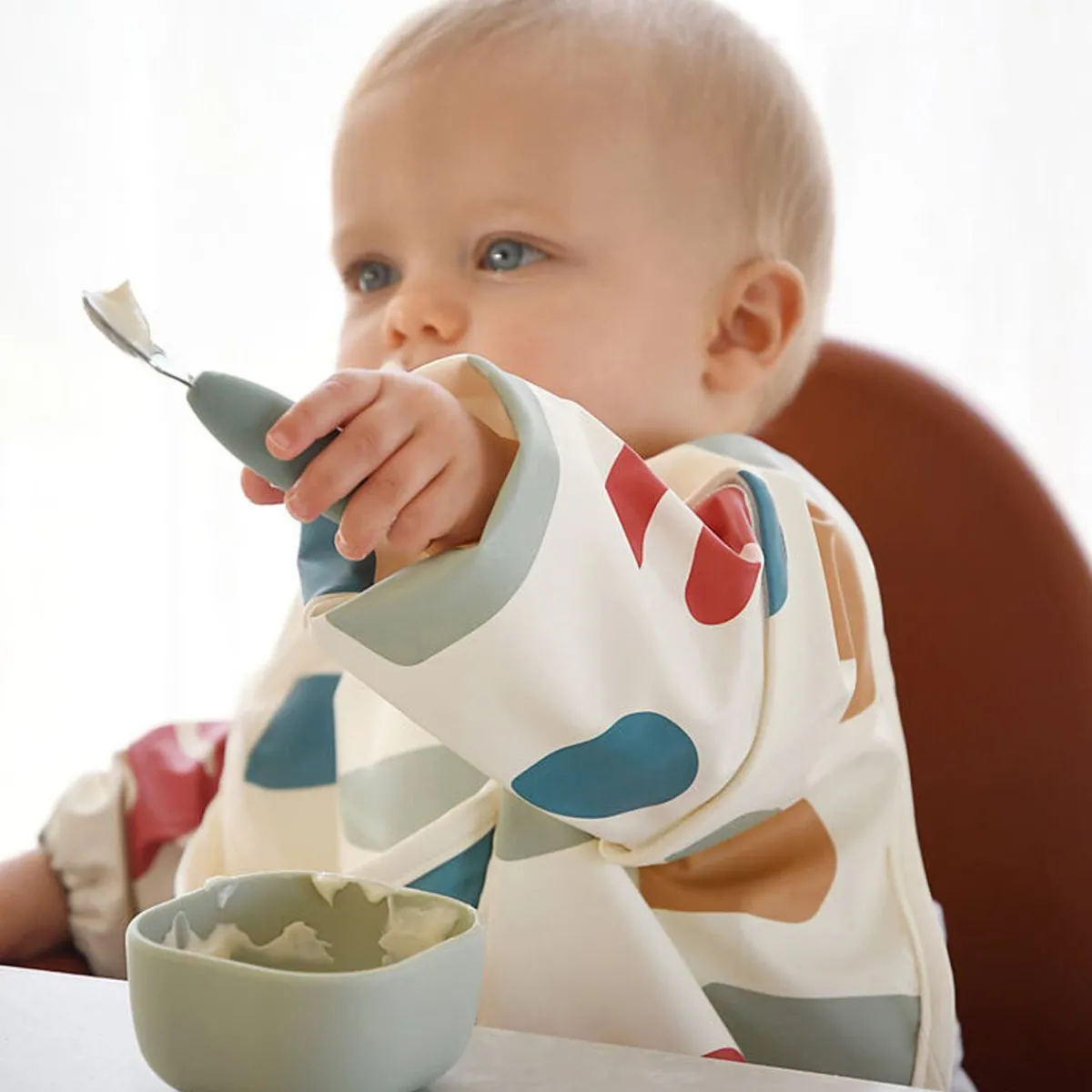 Kids Utensils|Toddler Training Utensils-Beaba Stainless Pre-Cutlery (Set of 2)