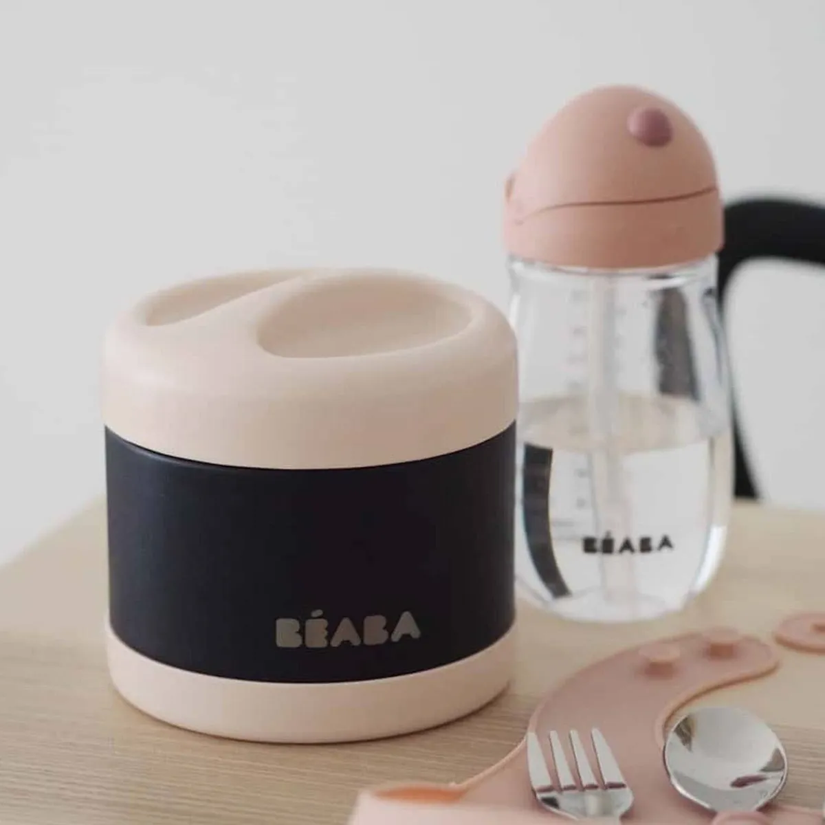 Kids Lunch Bags & Boxes|Baby Food Prep + Storage-Beaba Stainless Steel Jar (16 oz)