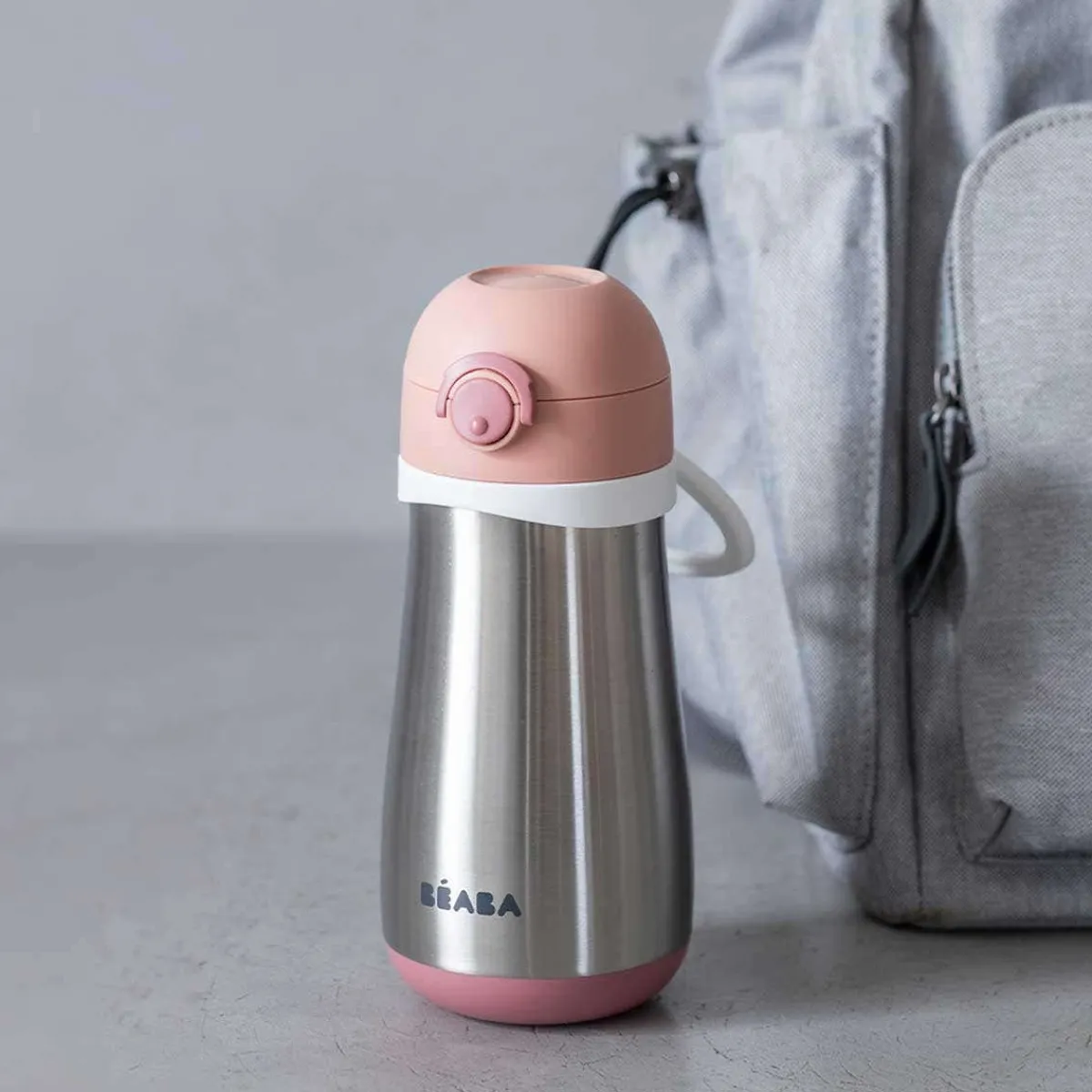 Kids Drinkware|Kids Water Bottles-Beaba Stainless Steel Kids Water Bottle