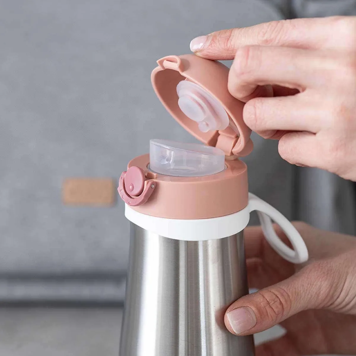Kids Drinkware|Kids Water Bottles-Beaba Stainless Steel Kids Water Bottle