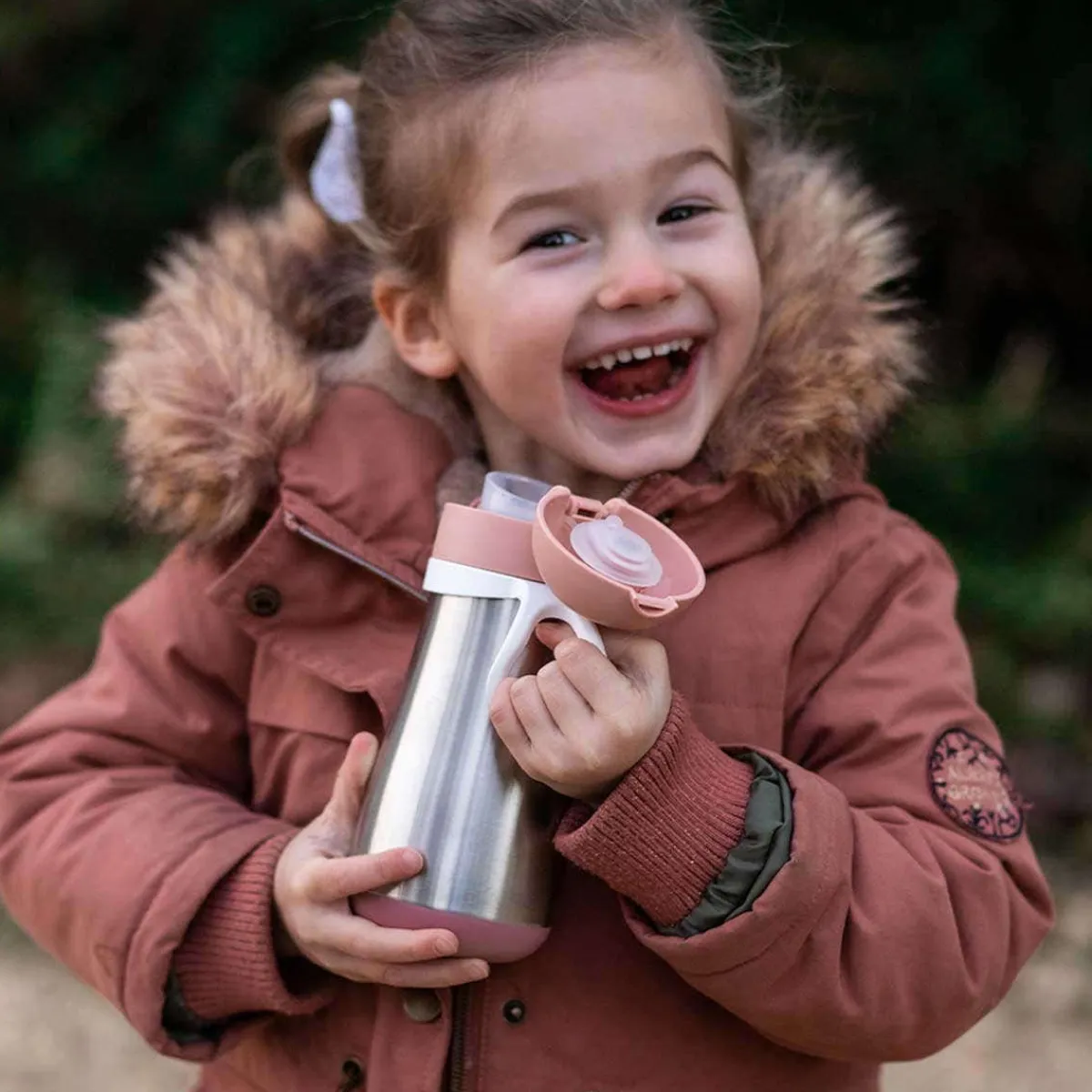 Kids Drinkware|Kids Water Bottles-Beaba Stainless Steel Kids Water Bottle
