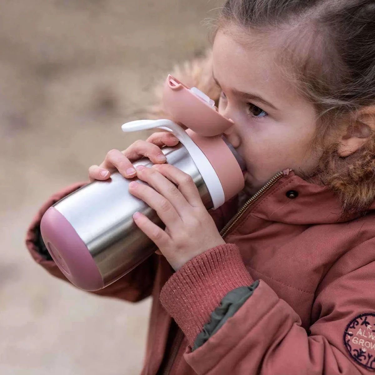 Kids Drinkware|Kids Water Bottles-Beaba Stainless Steel Kids Water Bottle